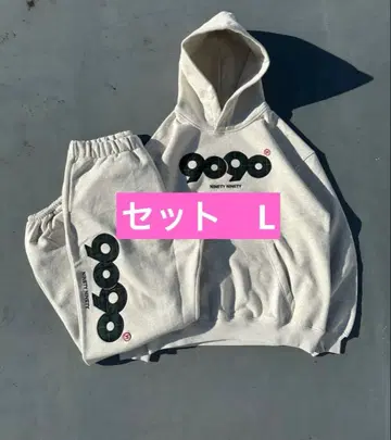 9090 OG 로고 오리지널 후드 셋업 L