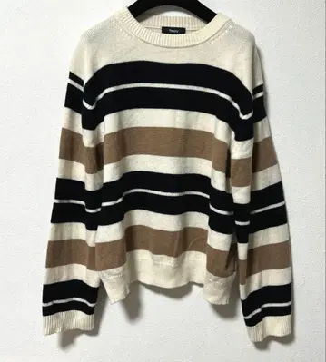 띠어리 캐시미어 혼방 보더 니트