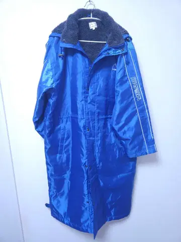 HEAD 후드 부착 롱 코트 파랑