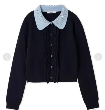 스나이델 SNIDEL 비쥬 컬러 니트 가디건 네이비