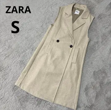 ZARA 베이지 롱 더블 베스트