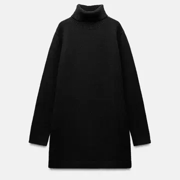 ZARA 플레인 미니 니트 원피스 블랙