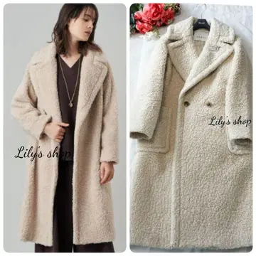 아나이 컬리 롱 코트 테디 코트