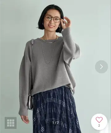 [택 포함 새상품] 스타일 델리 니트 코튼 크루넥 볼륨 슬리브