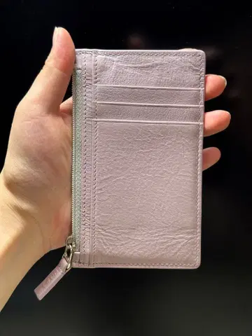 핑크 가죽 코인 케이스