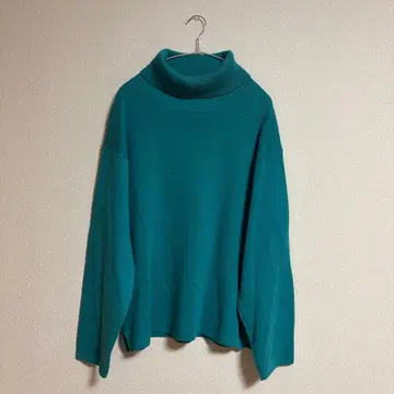 호라이즌 그린 터틀넥 니트 사이드 슬릿 남성용