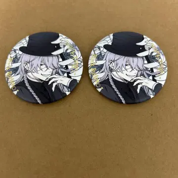 쿠로시츠지 Black Label 장의사 캔뱃지 Bone & Flower