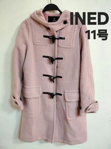 새상품급 INED 이네드 더플 코트 사이즈 11호 핑크 일본제