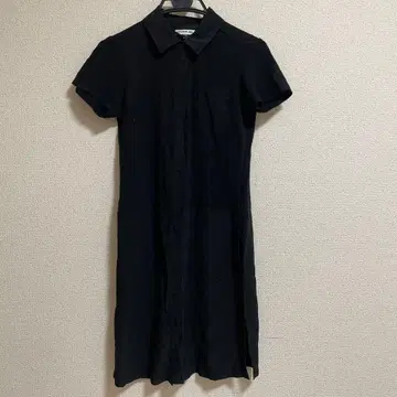 LACOSTE 블랙 셔츠 원피스 반팔