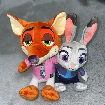 주토피아2 봉제 인형 주디&닉 페어 봉제 인형 후류 새상품