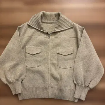 STYLE DELI 압축 니트 지퍼 자켓