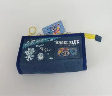 나루미야 캐릭터 체인 달린 데님 파우치