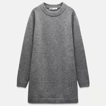ZARA 소프트 니트 숏 원피스 그레이
