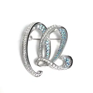 SWAROVSKI 스와로브스키 브로치 코사지 블루 계열 컬러