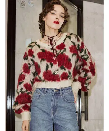 쥬에티 jouetie 패턴 2WAY 가디건 아이보리 / MEDIUM