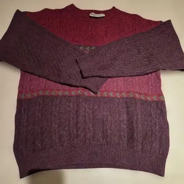 80s MAOR 퍼플 계열 크루넥 니트