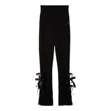 SNIDEL HOME [ Halloween ] 레이스 리본 레깅스 블랙
