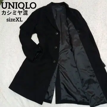 유니클로 울 캐시미어 체스터 코트 블랙 XL 사이즈