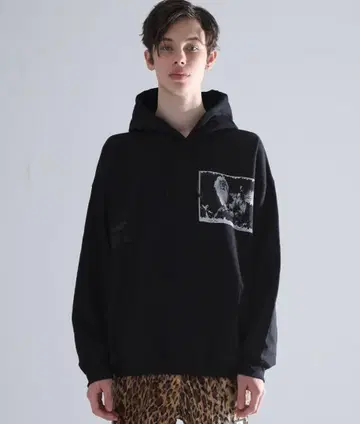 FLAGSTUFF 플래그스태프 풀오버 후드티 블랙 후디