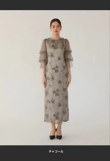 시어 튤 플라워 파티 드레스 포멀 드레스