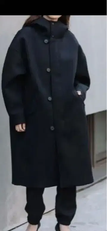 뮤닉 스펀지 본딩 트윌 후디드 코트