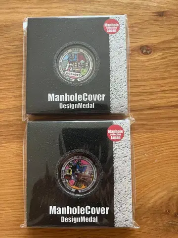 건담 맨홀 메달 2개 세트 미부마치 한정판