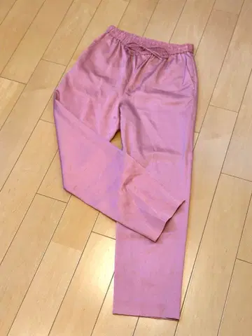 뷰티앤유스 핑크 캐주얼 팬츠 허리밴딩