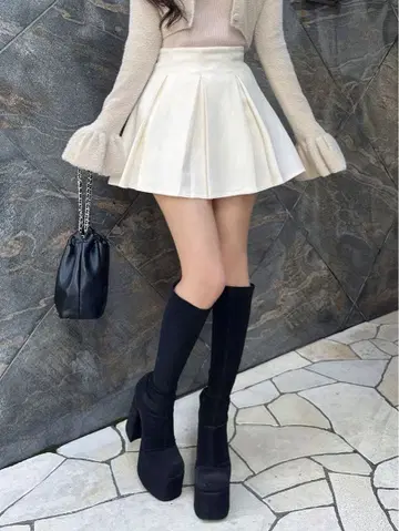 Darich 하이웨스트 박스 미니 스커트