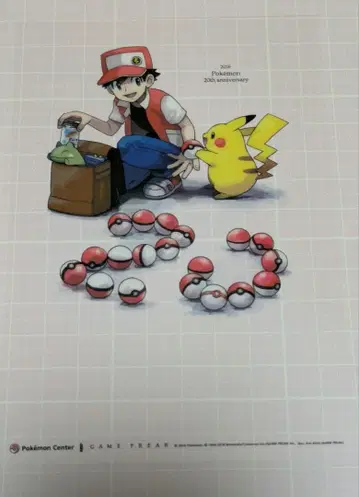 포켓몬 20주년 클리어 카드 엽서 연하장 아트 게임 프리크
