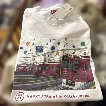 XL 유니클로 한큐 기차 반팔 티셔츠