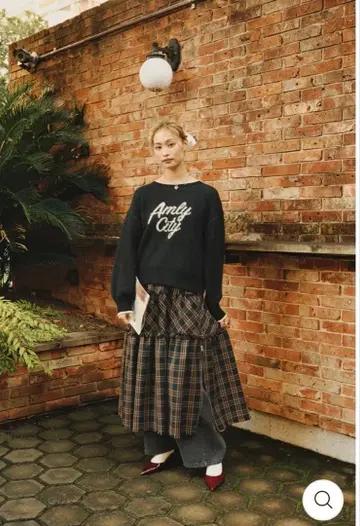 Amly City 밑단 지퍼 캉캉 스커트