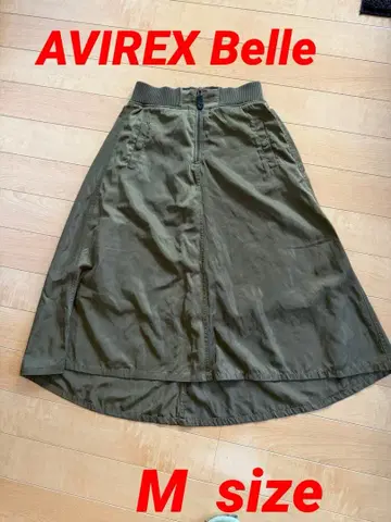 아비렉스 AVIREX 롱 스커트 MA-1 스타일 카키
