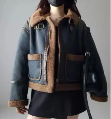 데님 x 보아 숏 자켓 미임 셀렉 무스탕