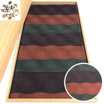 MO-3199 후쿠로 오비 부풀린 직조 삼색 가로 요레 줄무늬