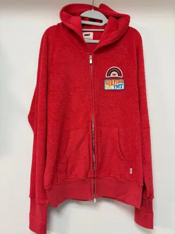TMT 빨간색 서핑 디자인 후드티