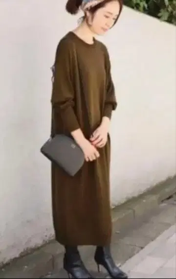 IENA 니트 롱 원피스 긴팔