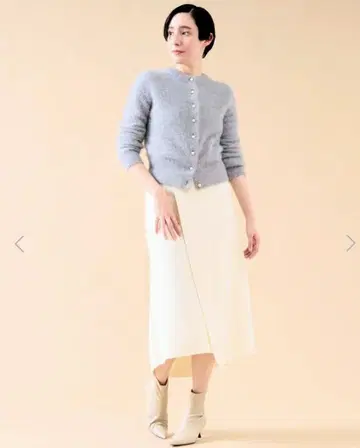 martinique 마르티니크 FOX 캐시미어 펄 가디건 그레이