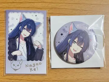 니지산지 완냥days 폴라로이드풍 카드 캔뱃지 나가오 케이