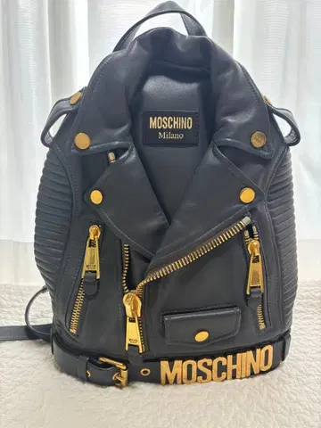 MOSCHINO 라이더 자켓 스타일 백팩