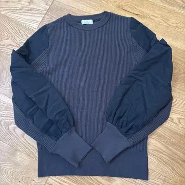 Bouchon 다크 그레이 벌룬 슬리브 니트 야마다야 일본제