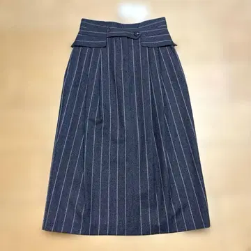 새상품 VIA MASINI 80 스트라이프 타이트 스커트 38 그레이