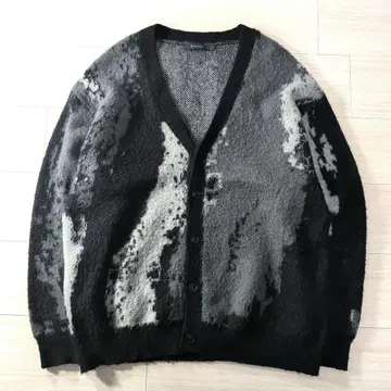 Archive 모헤어 혼방 양모 가디건 블랙 L 빅