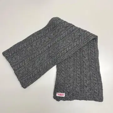 JELADO 코튼 핸드 니트 머플러 그레이