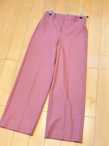 CABaNp 핑크 와이드 팬츠 센터 프레스