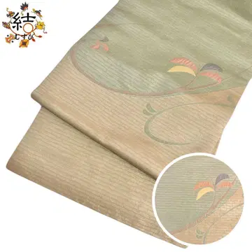 MO-3168 나고야 오비 가지 잎 무늬 연한 브라운 연한 녹색