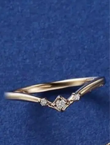 반돔 아오야마 2023년 겨울 한정판 K10 골드 다이아몬드 V자형 반지