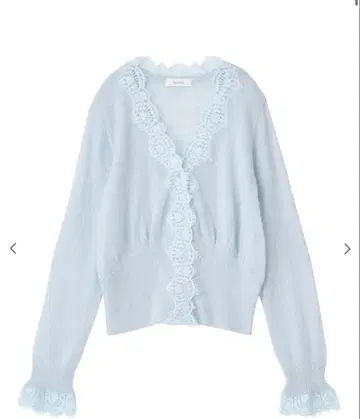 [ 미사용 새상품 ] Aimeine 시어 모헤어 레이스 가디건 에메인