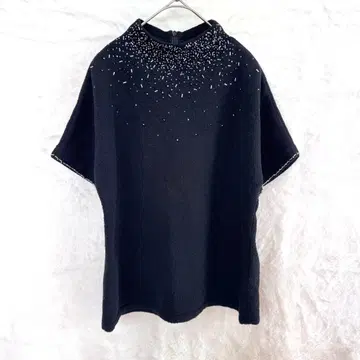 마담 조콘다 반팔 니트 티셔츠 비쥬 블랙 M