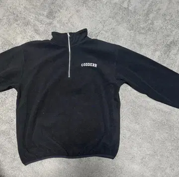 CODDER 블랙 하프 지퍼