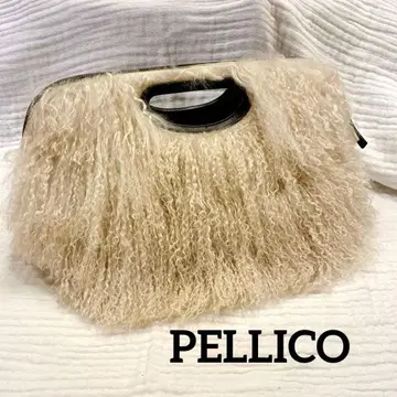 [ 새상품급 ] PELLICO ANELLI REVERSE 퍼 백 가죽 백